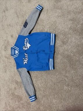 Urban Outfitters Kids Blue & Gray 'West Coast' Varsity Jacket